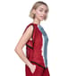 Womens DKNY Sleeveless Drape Neck Tie Dye Color Block Blouse - image 3