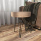 9th & Pike® Brown Wood and Metal Modern Accent Table - image 7