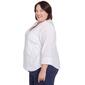 Plus Size Alfred Dunner Nantucket Woven Lace Scroll Blouse - image 3