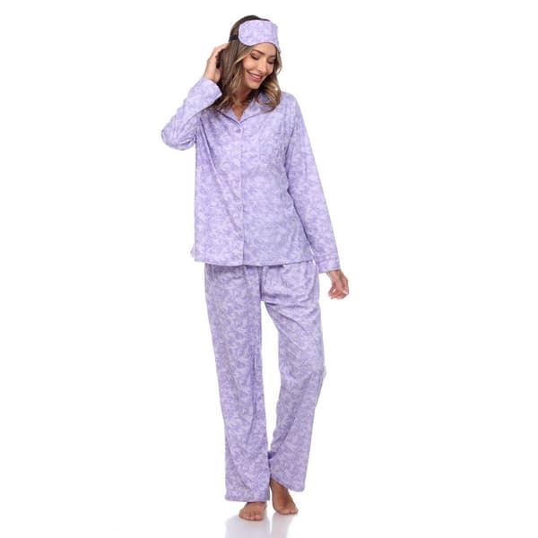 Womens White Mark 3pc. Pajama Set