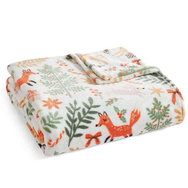 Martha Stewart Holiday Woodland Throw Blanket - image 