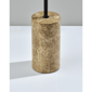 Adesso Rayne Brown Marble Base Floor Lamp with Rattan Shade - image 2