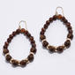 Ashley Cooper(tm) Gold-Tone Brown Beaded Teardrop Earrings - image 1