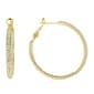 Athra 14kt. Gold over Brass Clutchless Hoop Earrings - image 1