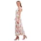 Womens Sandra Darren Sleeveless Floral Pleated Chiffon Maxi Dress - image 4