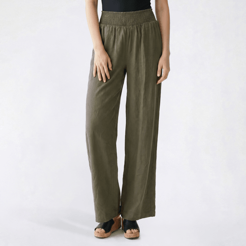 Juniors Love Tree Tencel Smocked Waist Wide Leg Pants