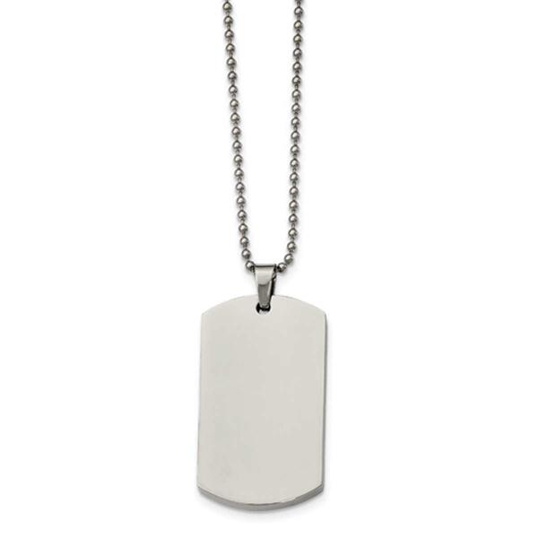 Mens Gentlemen's Classics&#40;tm&#41; Rounded 4mm Edge Dog Tag Necklace - image 