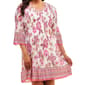 Womens Emma & Michele Long Sleeve Pleated Paisley Shift Dress - image 3