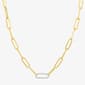 Nova Star(R) Gold Over Silver Lab Grown Diamond Paper Clip Necklace - image 1