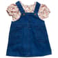 Toddler Girl Nannette Denim Jumper & Floral Puff Sleeve Top Set - image 1