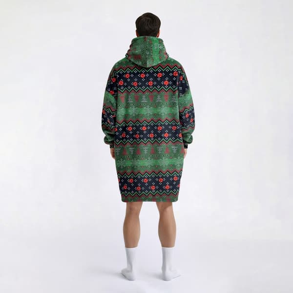 Mens Scooby Ugly Christmas Pajama Hoodie