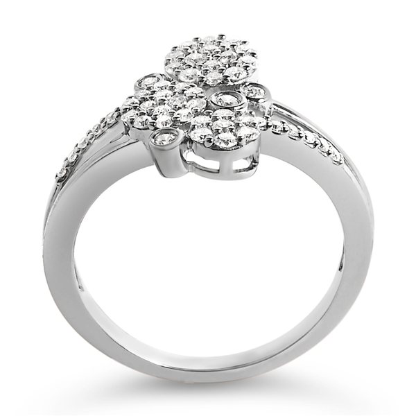 Haus of Brilliance 1/2ctw. Diamond Scatter Composite Bypass Ring