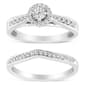 Haus of Brilliance Sterling Silver 1/3ctw. Diamond Bridal Set - image 1