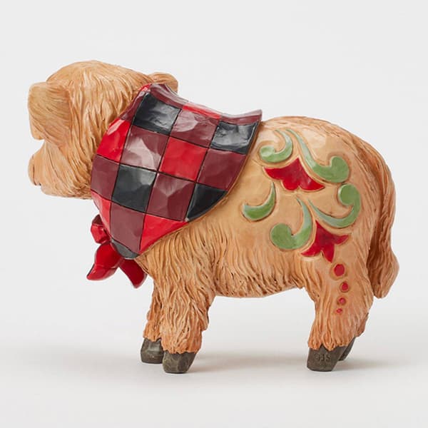 Jim Shore Highland Glen Highland Calf Christmas Figurine