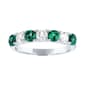Gemstone Classics(tm) Silver Created Blue/White Sapphire Band - image 1