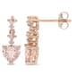 Gemstone Classics(tm) 14kt. Rose Gold Heart-Cut Drop Earrings - image 1