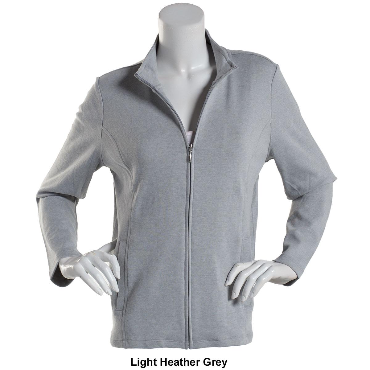 Plus Size Hasting & Smith Long Sleeve Mock Neck Zip Jacket