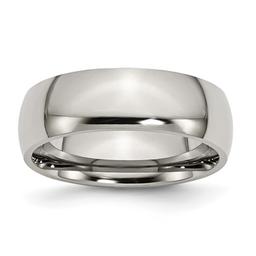 Mens Endless Affection(tm) Polished Titanium 7mm Wedding Band