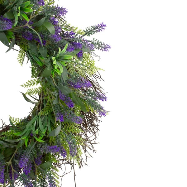 Northlight Seasonal Artificial Lavender & Foliage Floral Wreath