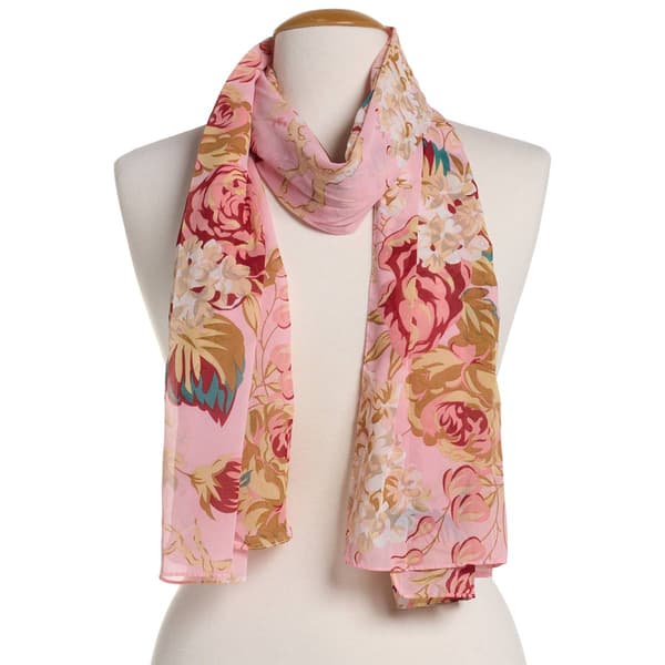Womens Renshun Multi Floral Oblong Scarf - image 