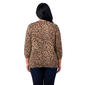 Plus Size Emily Daniels 3/4 Sleeve Animal Rhinestone Sweater - image 2