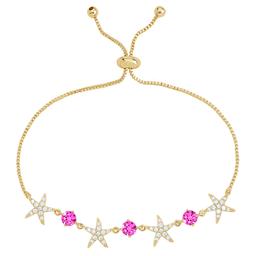 Gemstone by Gianni Argento Lab Ombre Starfish Link Bracelet