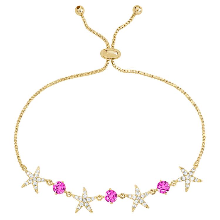 Gemstone by Gianni Argento Lab Ombre Starfish Link Bracelet