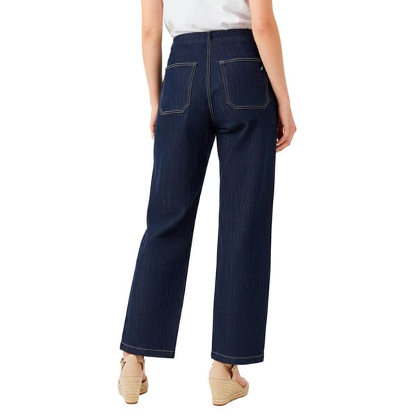 Womens Nautica No Waistband Topstitch Detail Wide Leg Jeans