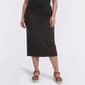Juniors Plus Eye Candy Solid Midi Skirt - image 1