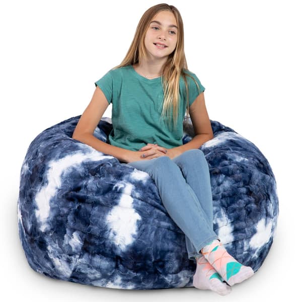 Jaxx Saxx 3ft. Cuddle Faux Fur Bean Bag - Tie Dye - image 