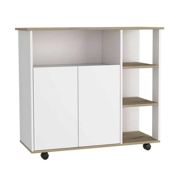 FM FURNITURE Serbia White Kitchen Island - image 