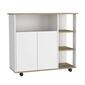 FM FURNITURE Serbia White Kitchen Island - image 1
