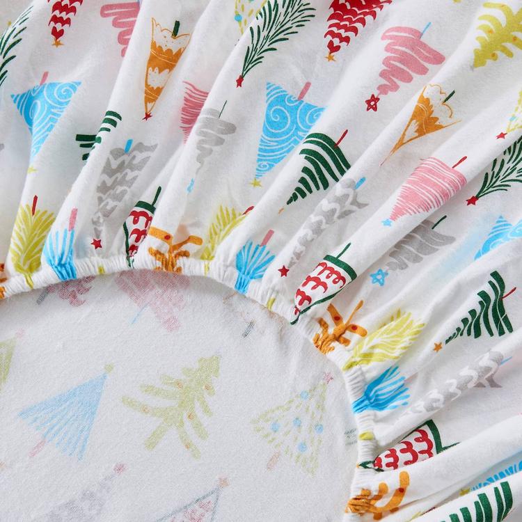 Freshfolds Cotton Happy Hillside Holiday 4pc. Flannel Sheet Set