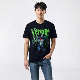 Young Mens Venom Drips Short Sleeve Graphic Tee