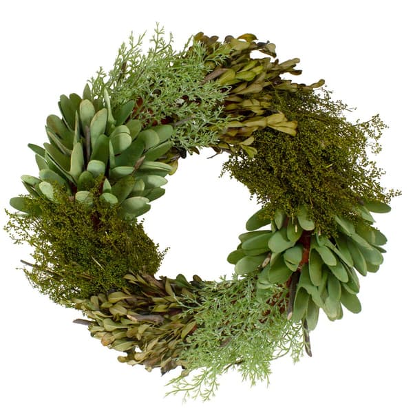 Northlight Seasonal Artificial Cedar & Grass Spring Wreath - image 