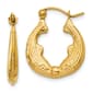 Gold Classics(tm) 10mm. 14k Polished Dolphins Hoop Earrings - image 1