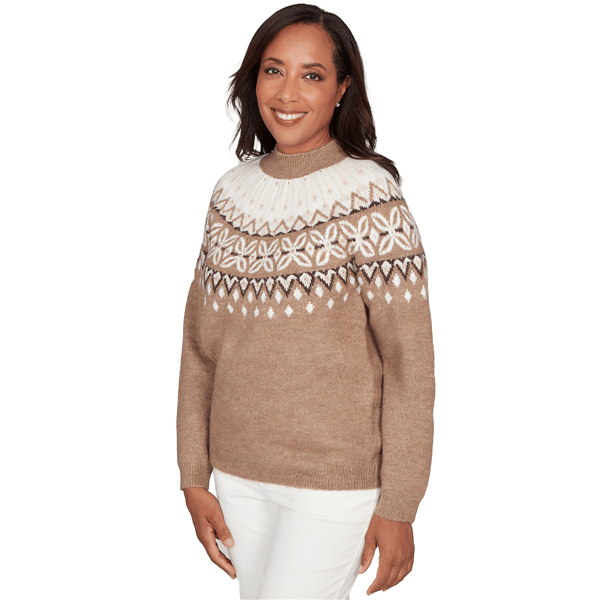 Womens Alfred Dunner Sunset Ridge Nordic Fair Isle Sweater