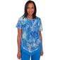Petite Alfred Dunner Neptune Beach Knit Tie Dye Texture Top - image 1