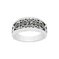 Fine Silver Plated Marcasite Band Ring - image 1
