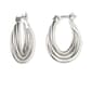 Nine West Silver-Tone Small Twisted Hoop Earrings - image 1