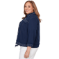 Plus Size Alfred Dunner Port Side Pearl Trim Denim Jacket - image 4