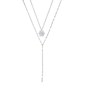 Saffron 1ctw. 6-Prong Moissanite Diamond Layered Necklace - image 1