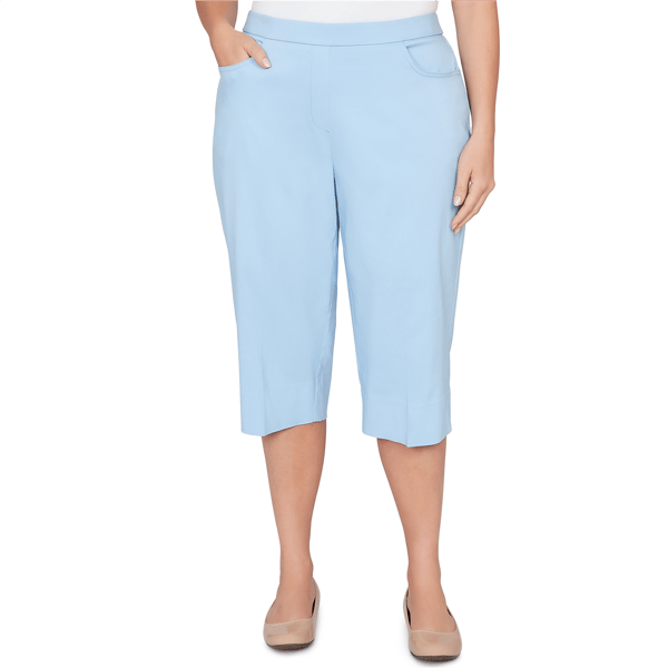 Plus Size Alfred Dunner Classics Pastel Millennium Allure Capris - image 