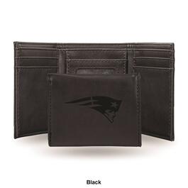 Mens NFL New England Patriots Faux Leather Trifold Wallet