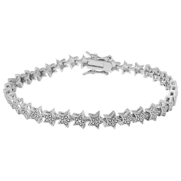 Accents by Gianni Argento Diamond Accent Star Tennis Bracelet - image 