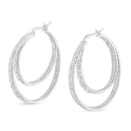 Diamond Classics&#8482; Sterling Silver Double Hoop Earrings