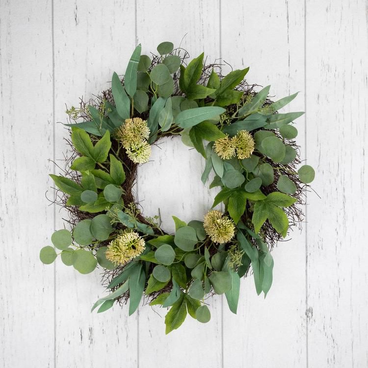 Northlight Seasonal Artificial Eucalyptus & Olive Leaf Wreath