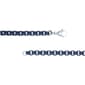 Mens Lynx Stainless Steel Acrylic Box Chain Bracelet - image 2