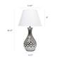Elegant Designs Juliet Ceramic Table Lamp w/Metallic Silver Base - image 3