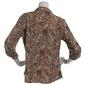 Womens Emily Daniels 3/4 Sleeve Two Pocket Paisley Henley Blouse - image 2